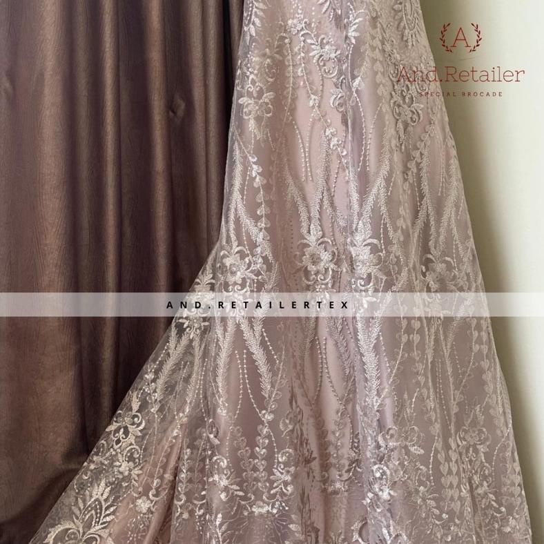 Brokat Tile Full Payet Gloria Payet Exclusive Warna Sage Green