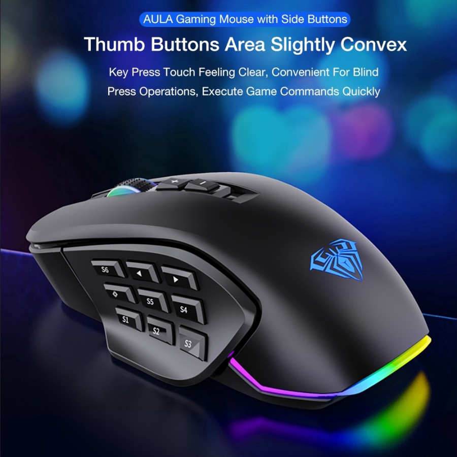 Mouse Gaming AULA H510 RGB Magnetic slide buttons wired