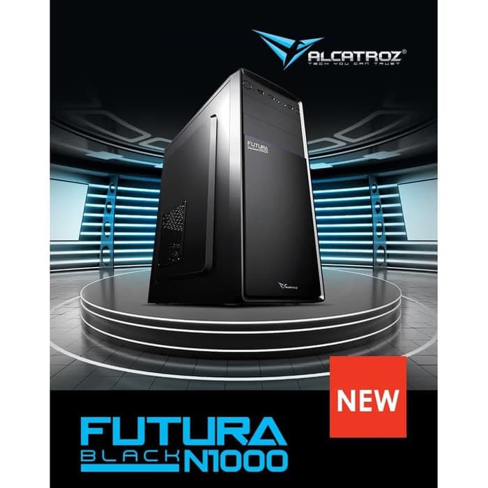 Alcatroz Futura Black N1000 / N3000 / N5000 + Psu - Casing Komputer PC