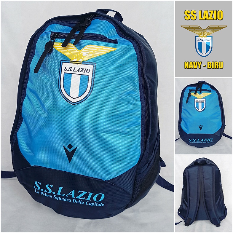 Tas Ransel Backpack Sekolah Olahraga Gym Futsal Klub Sepak Bola SS LAZIO Anak Dan Dewasa