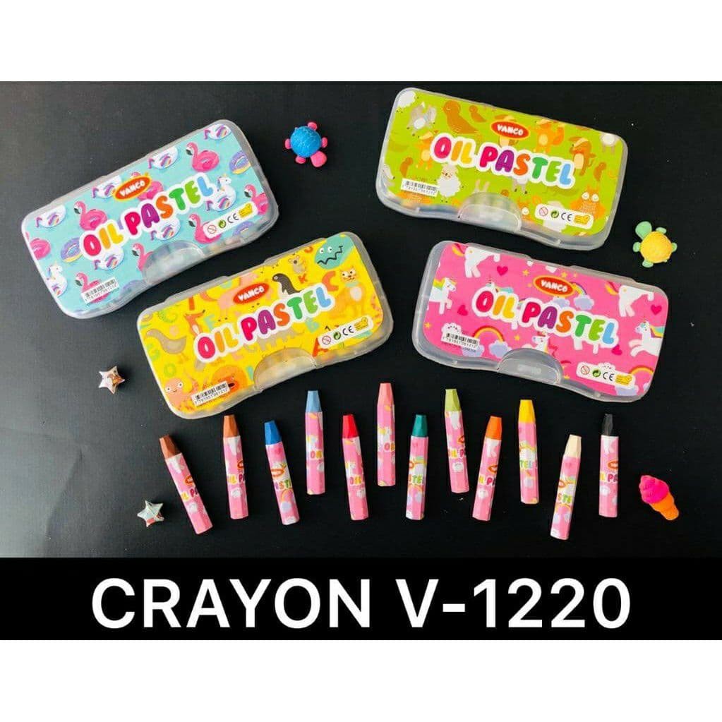 CRAYON OIL PASTEL VANCO ISI 12 KARAKTER KARTUN V1220. TERMURAH