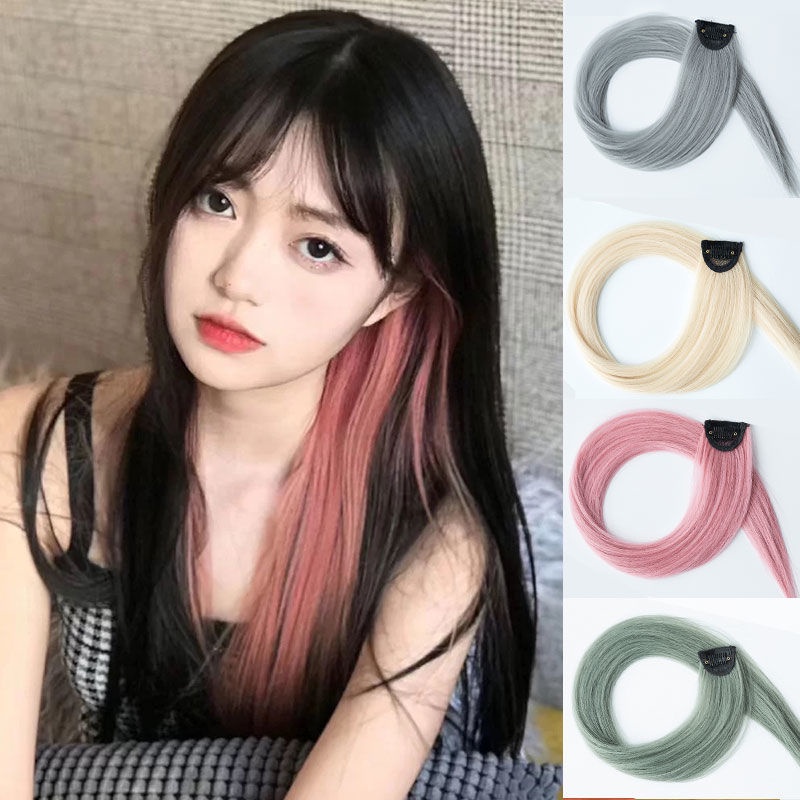 1pc Wig / Rambut Palsu Sambung Model Korea Untuk Wanita