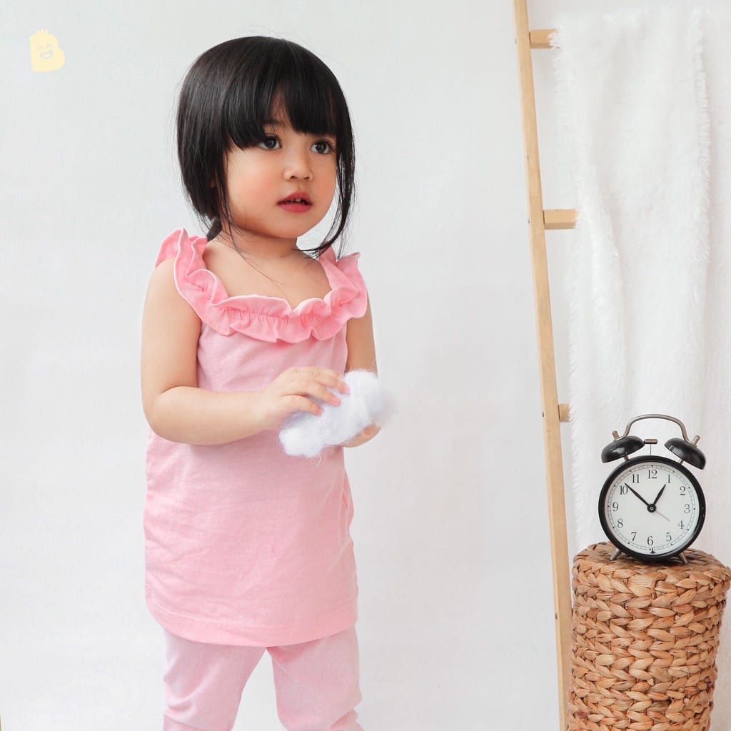 Ruffle Tanktop (Rib/Karet) Booyah Baby And Kids  6-36 Bulan Atasan Anak Dan Bayi Singlet Bayi