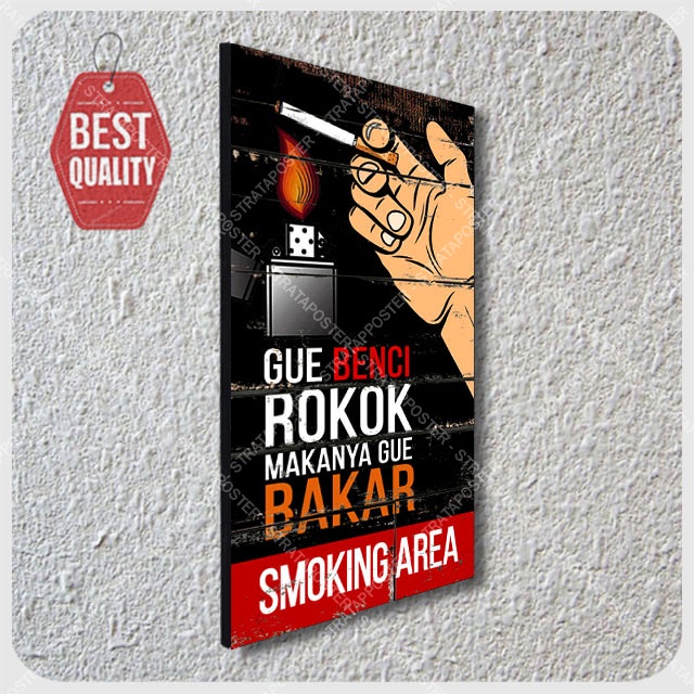 Poster Smoking Area - Hiasan dinding - Pajangan dinding  - Dekorasi dinding - Hiasan cafe - Poster - 143018STR