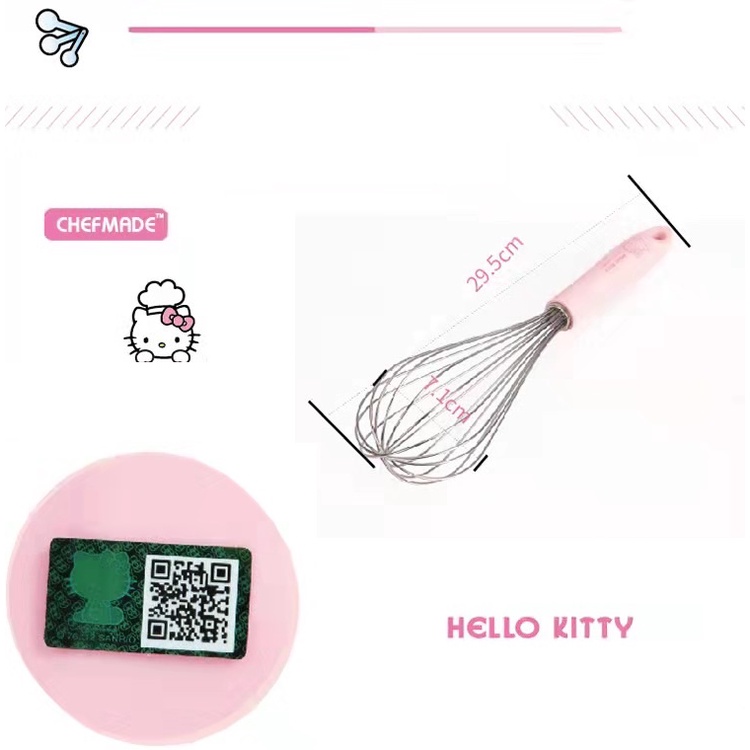 Hello Kitty Chefmade KT7007 Whisk Whisker Pengocok Kocokan Telur Pink