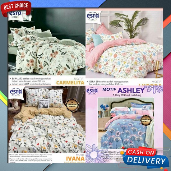 Sprei Lite Size 180 X 200 Motif Bunga 1 Sprei Kinghome B2( 2 Sarung Bantal 2 Sarung Guling) Bed Cove