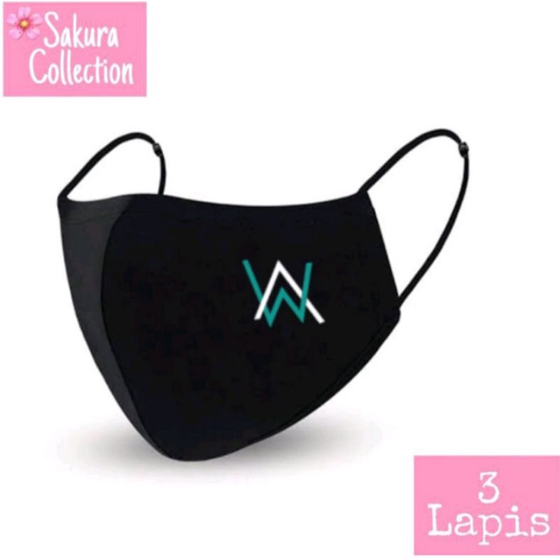 Masker Kain 3 Lapis - Alan Walker