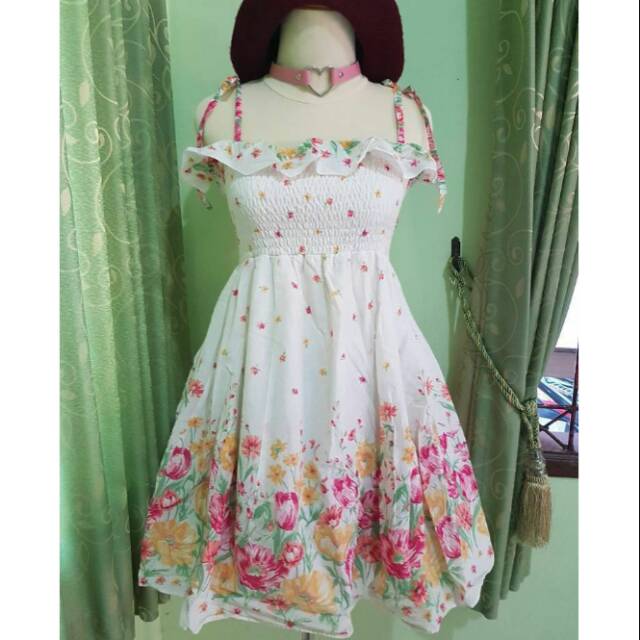Dress Liz Lisa bunga dress lolita baju pantai