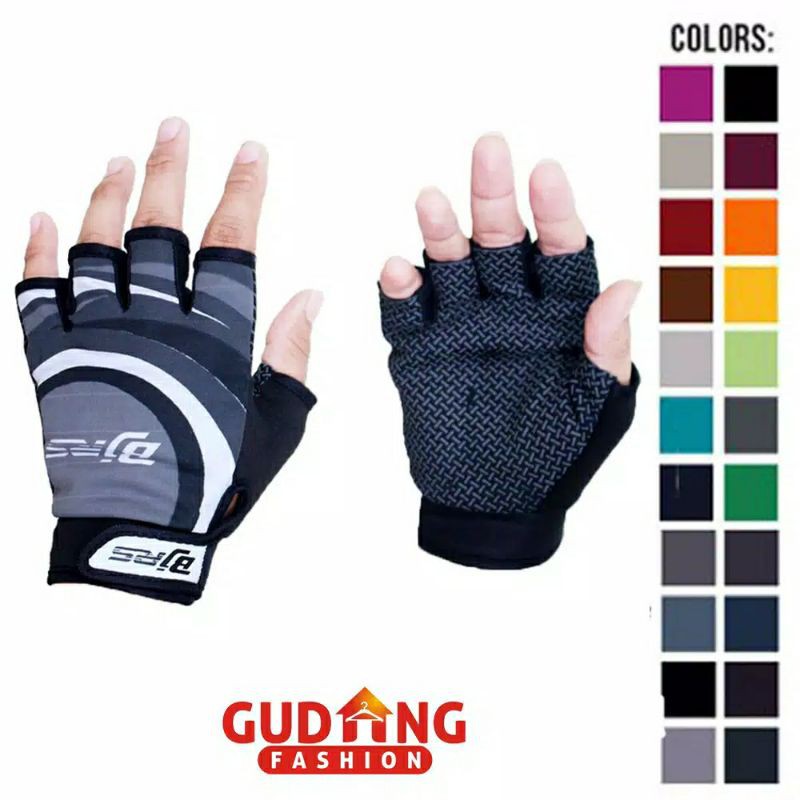 Sarung tangn BJ RS Gowes sepeda glove mtb gym fitness dayli  lokal bahan import