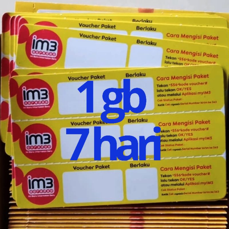 vouche indosat im3 1gb 7hari yellow