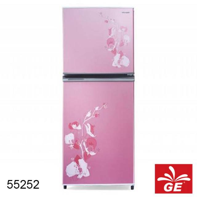 Sharp Kulkas 2 Pintu SJ-305MD-FP Pink Bunga Garansi Resmi