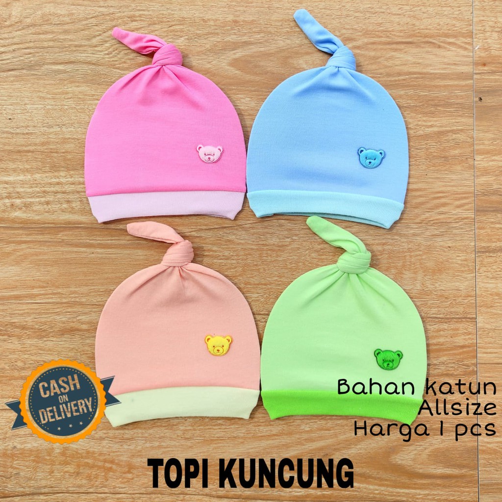 Topi bayi KUNCUNG halus dan lembut perlengkapan bayi lahir