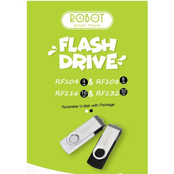 ORIGINAL FlashDisk Robot RF104 RF108 RF116 RF132 4GB / 8GB /16GB / 32GB USB 2.0 FLASH DRIVE ROTARRY Rotatable U-DISK