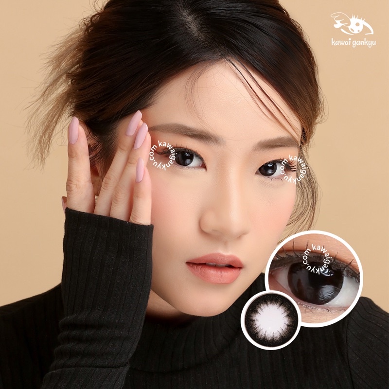 KawaiGankyu Softlens - Luina mini pop black (1botol)