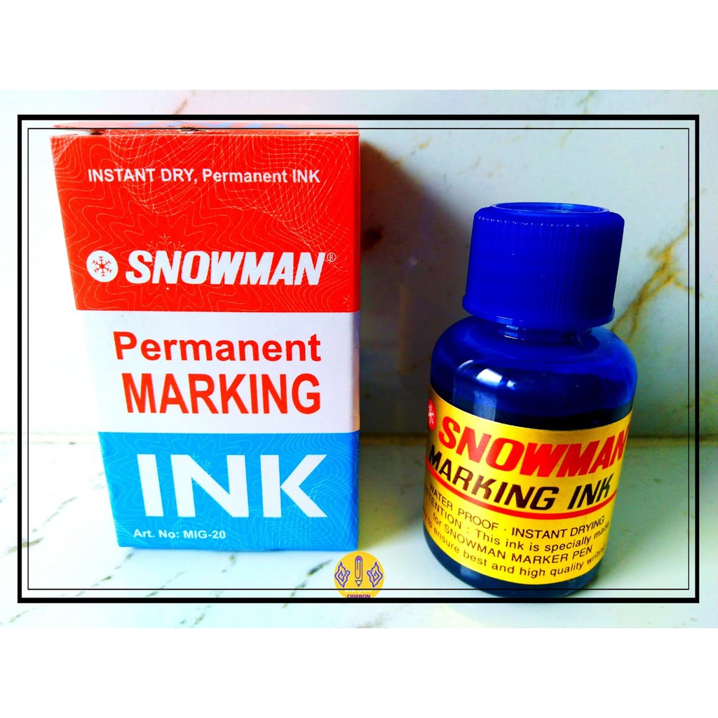 

Isi Tinta Spidol Permanent Snowman Marking Ink Biru