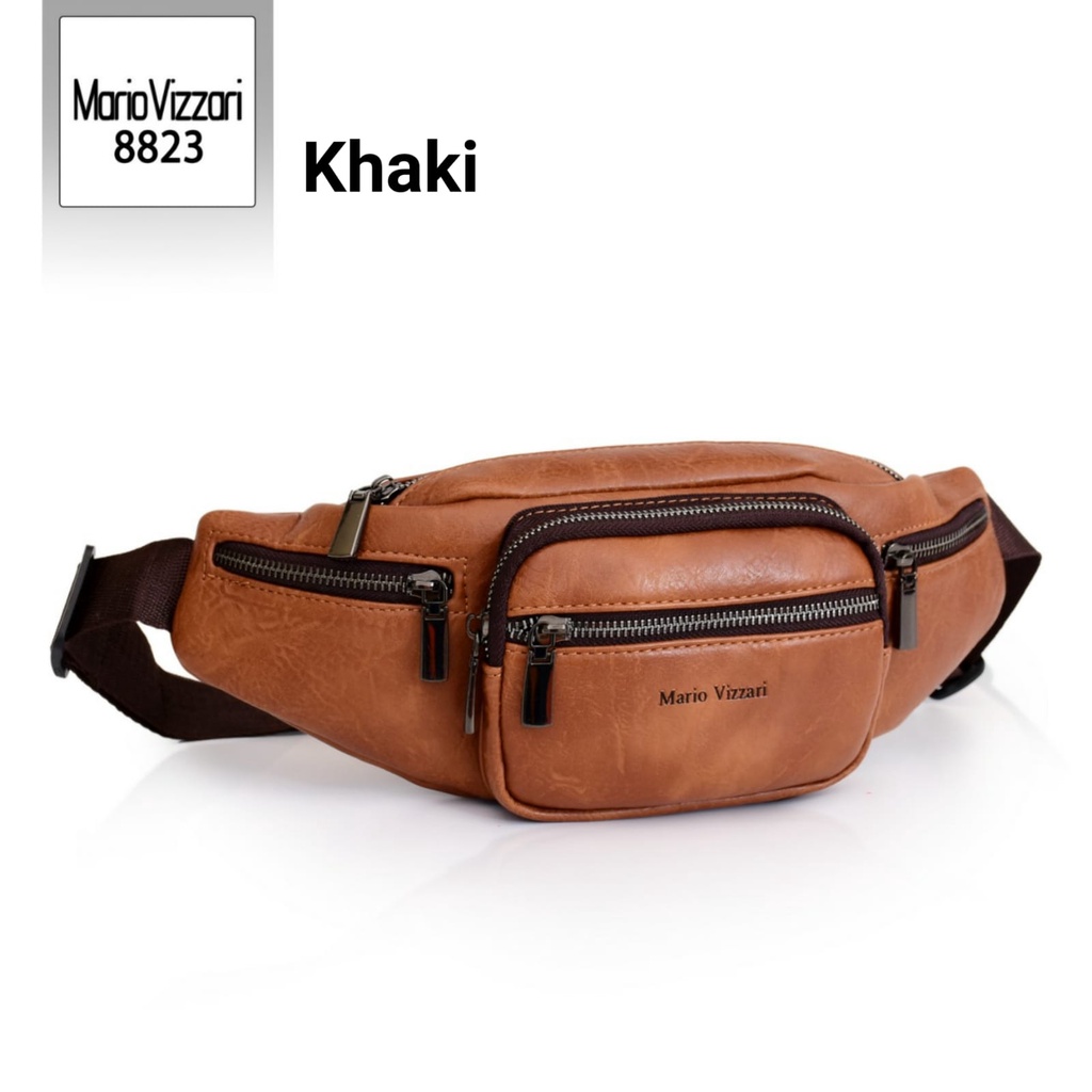 Tas Selempang Waistbag Pria Kulit Mario Vizzari Asher (8823)