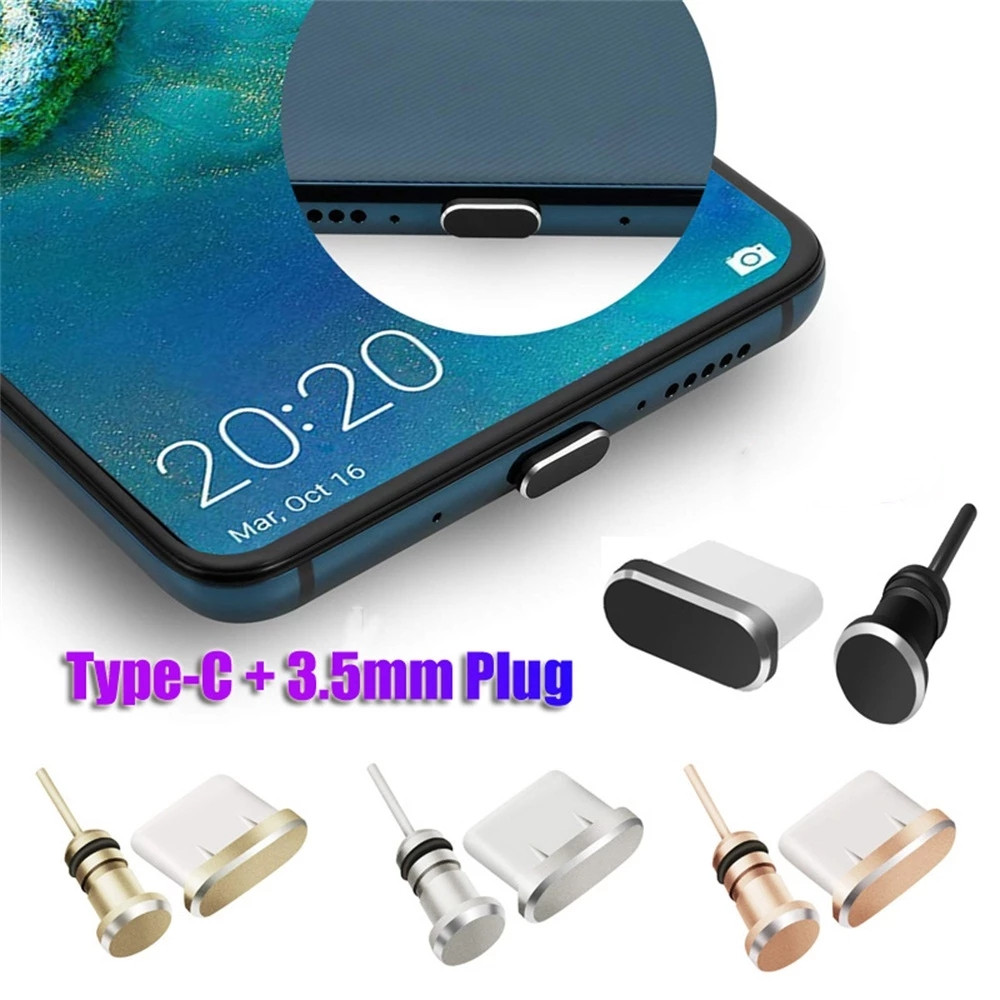 Metal Dust Plug For Type C Ear Charger Port Earplug 5 Colors