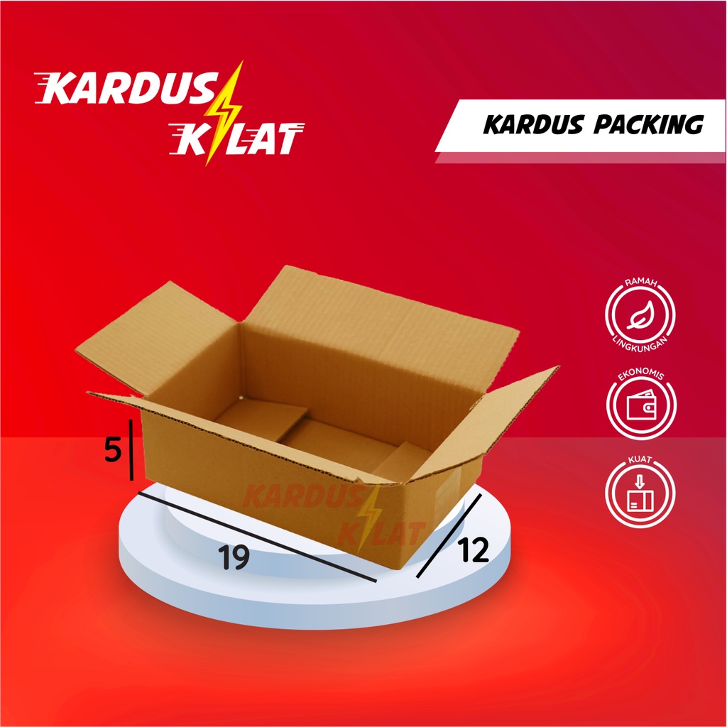 

Kardus Packing 19x12x5 - Karton Box Dus Kotak Packaging Kecil Polos Murah Baru