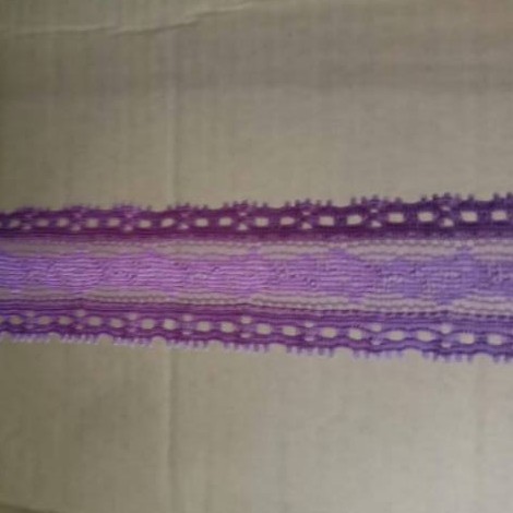 RS051 Renda Stretch Ungu Lebar 2,5cm (permeter)