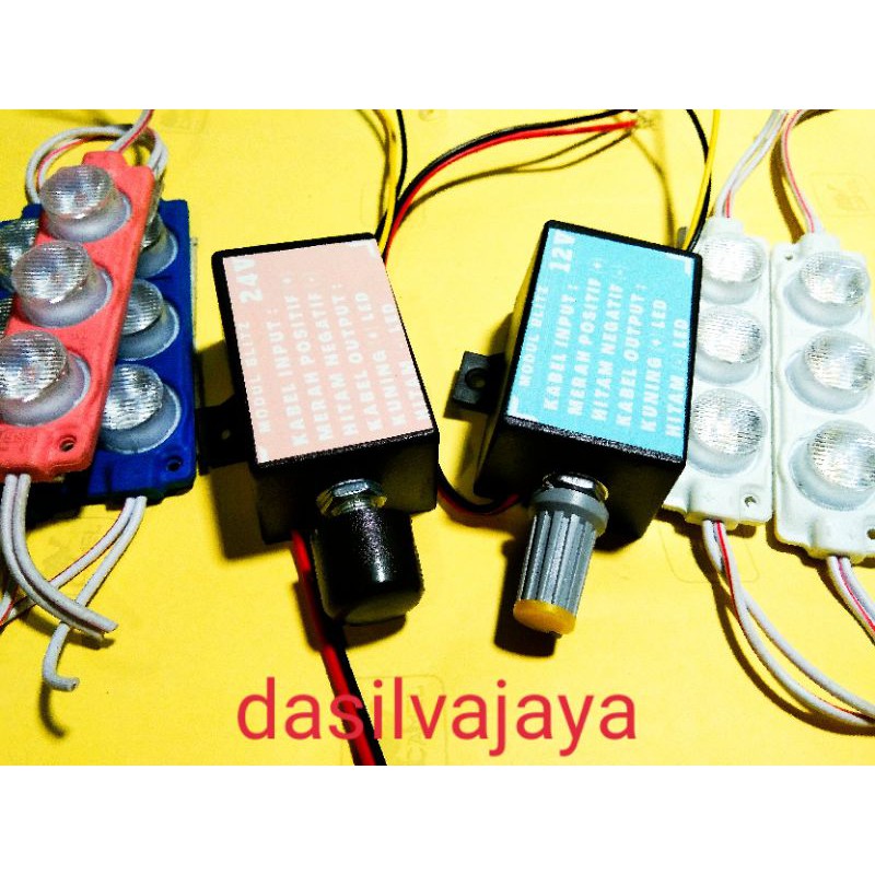 MODUL LAMPU LED KILAT/BLITZ PESAWAT 12/24 VOLT STELAN +2 LED 3 MATA