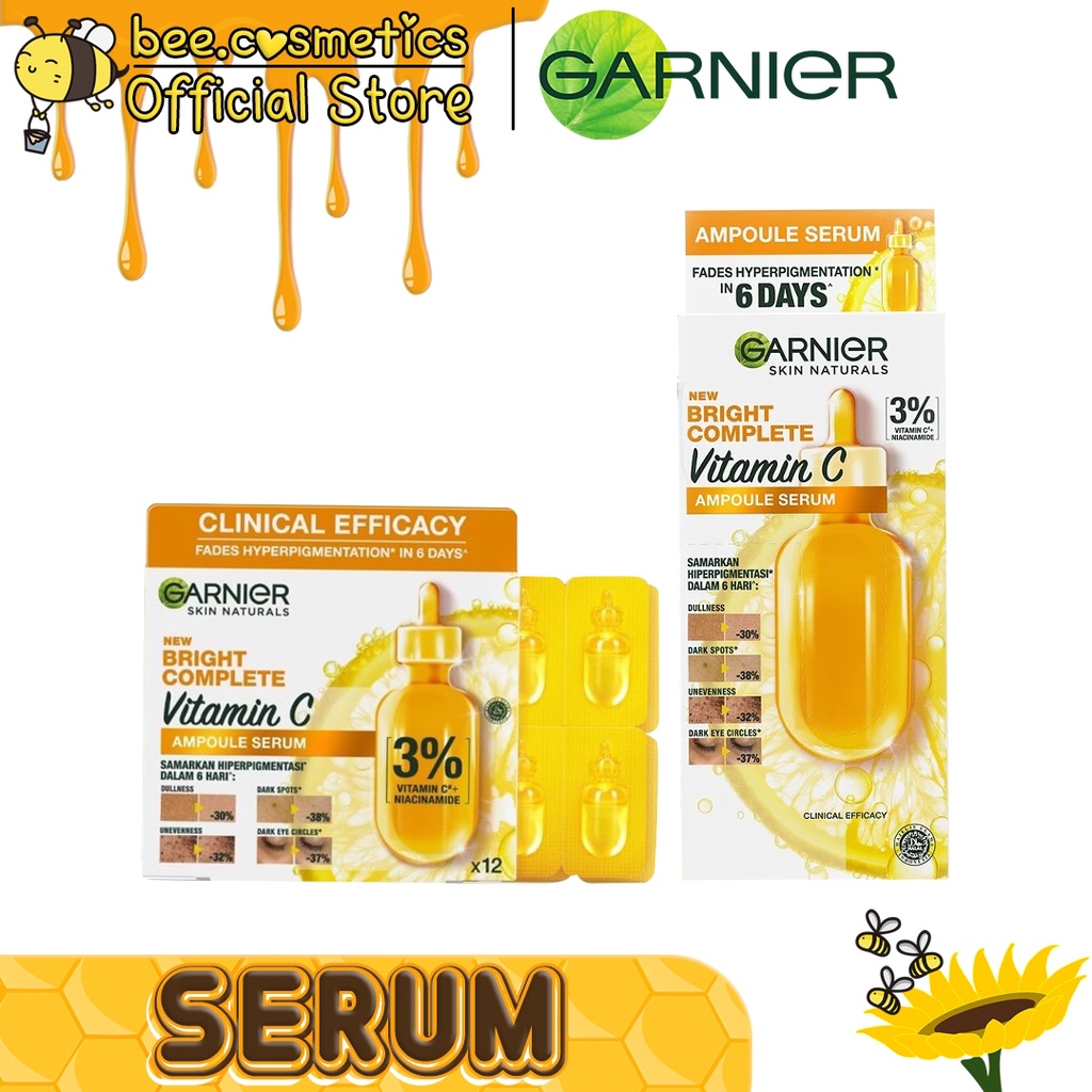 GARNIER BRIGHT COMPLETE AMPOULE VITAMIN C FACE SERUM (ISI 12 & 3)