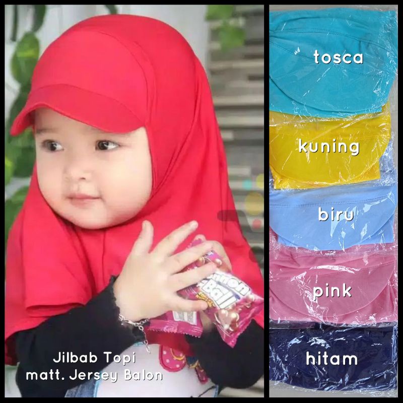 GROSIR JILBAB MURAH JEMBER/JILBAB TOPI ANAK/JILBAB ANAK/ JILBAB BAYI