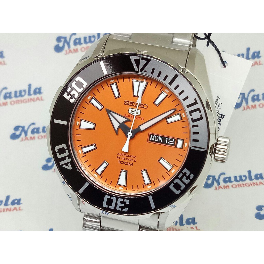 Seiko 5 Sports SRPC55K1 Orange Dial - Jam Tangan Pria SRPC55