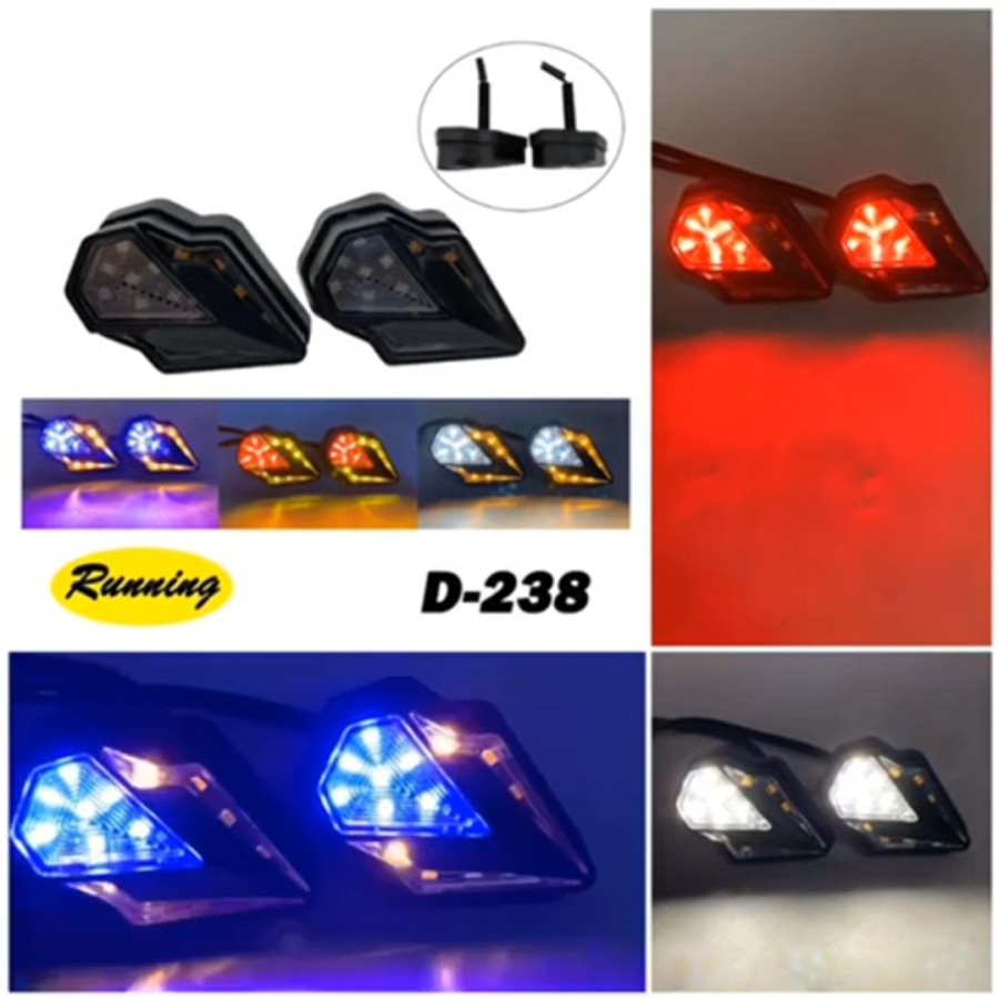 Sein Tempel Fairing LED Running Motor Ninja Vixion R15 R25 CB150 CBR