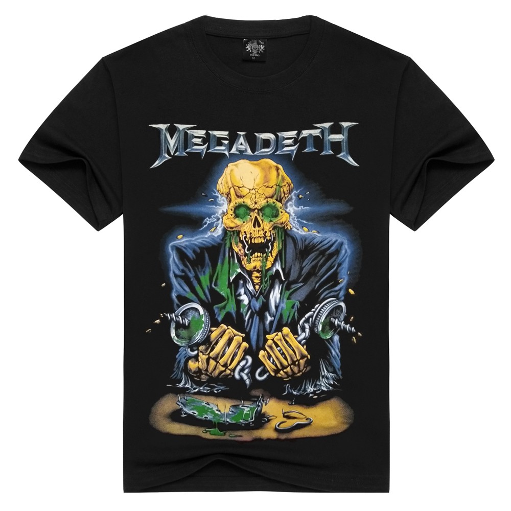 Terlaris 3D Megadeth T-shirt Pria/Wanita Musim Panas Tops Tees Cetak Hewan T Kemeja Pria Lengan