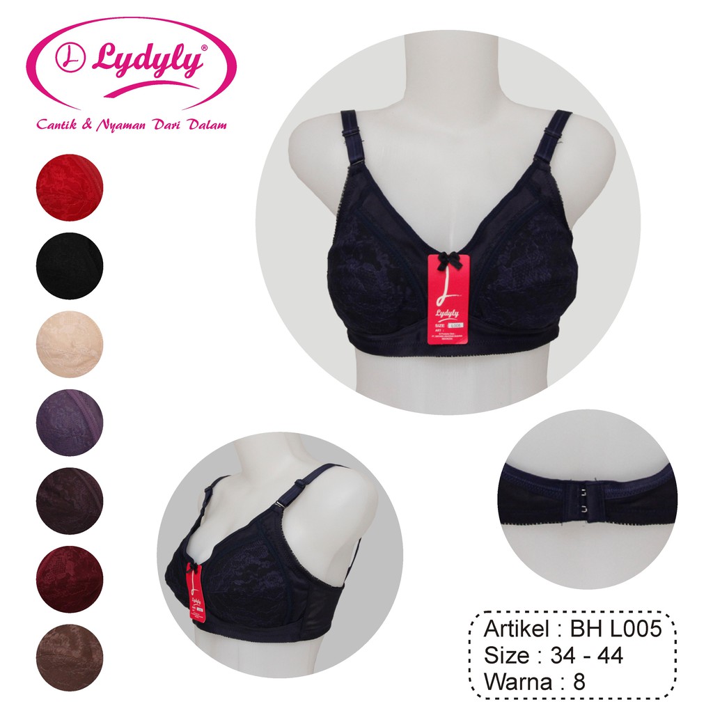 Lydyly -  Bra Big Cup L005 | BH Mama Jumbo Big Size Ukuran 34 36 38 40 44 Tanpa Busa Dan Tanpa Kawat