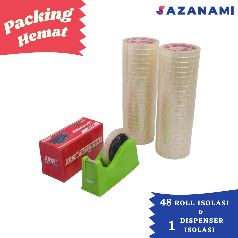 

PACKING HEMAT 1B 48 ROLL ISOLASI BENING 12MM X 72Y + DISPENSER LAKBAN