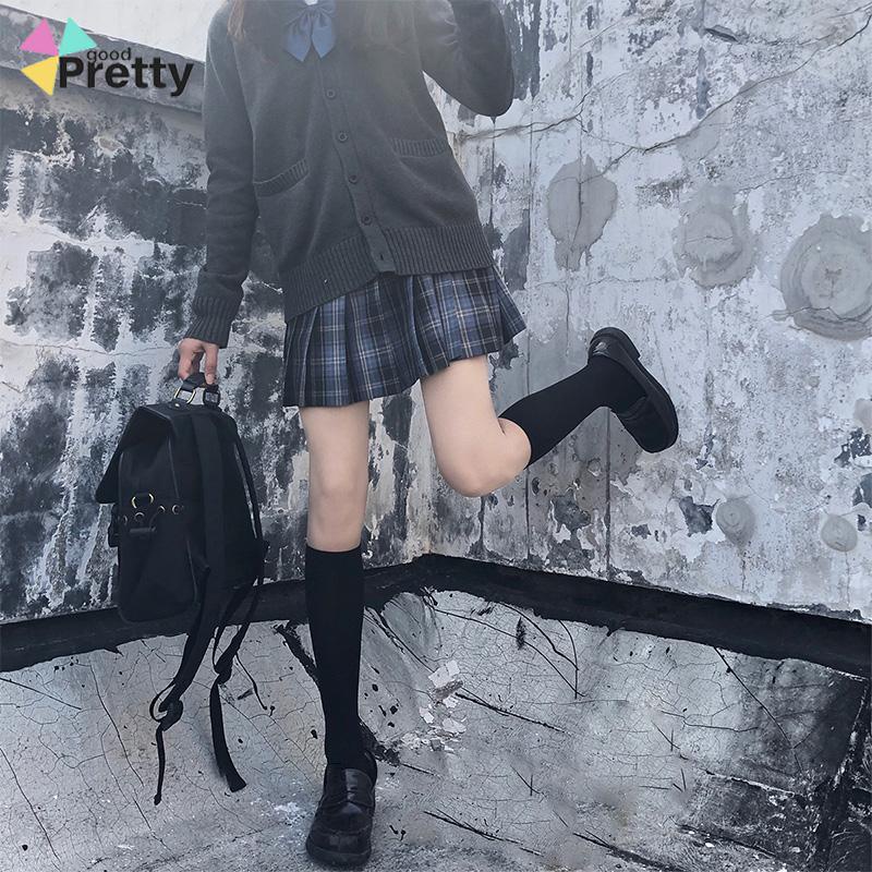 Kaus Kaki Beludru JK Wanita Medium High Bernapas di Atas Lutut Stoking - PD