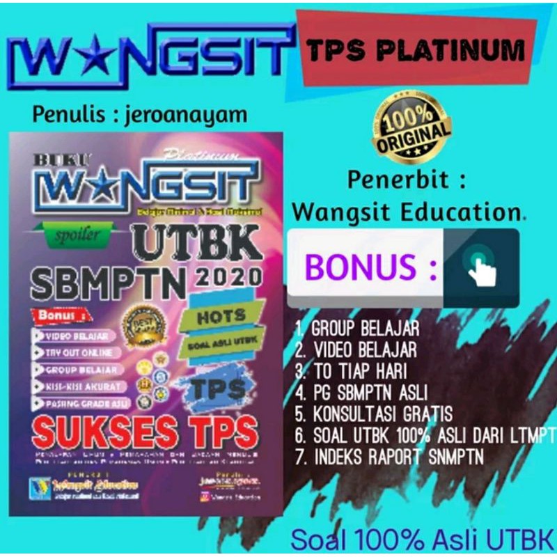 Terlaris Buku Wangsit UTBK SBMPTN 2020 - TPS Platinum 2020  