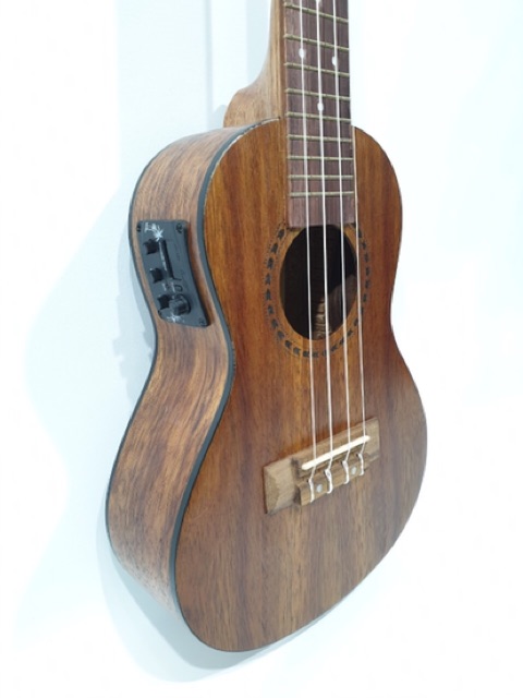 Ukulele Elektrik Concerto Merk Cowboy Tipe UK-23 S ENS Coklat Tua EQ TUNER Murah Jakarta