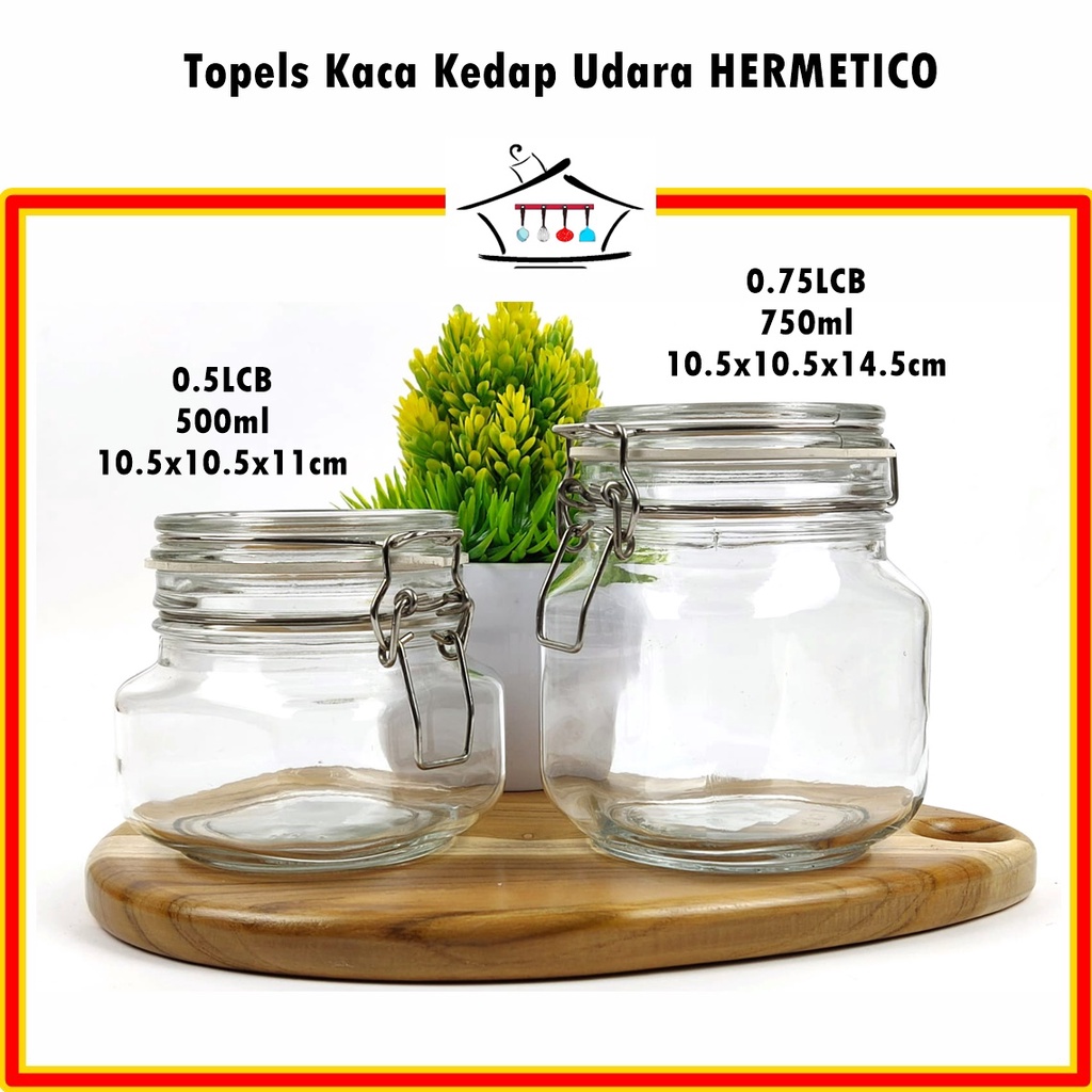 Toples Kedap Udara Makanan/Bumbu  Hermetico KEDAUNG