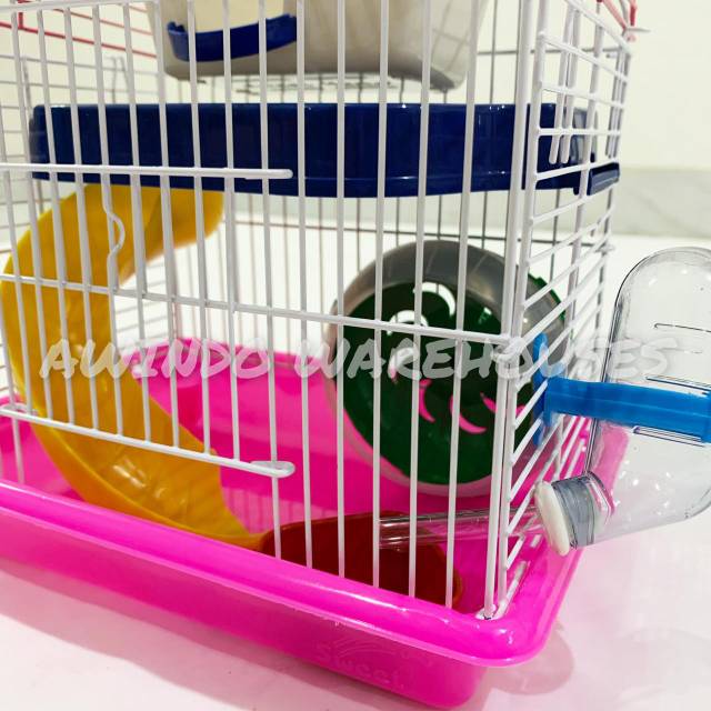 KANDANG HAMSTER 118 - Rumah Kandang Hamster Sugar Glider Landak Mini Tempat Tidur Main Hamster