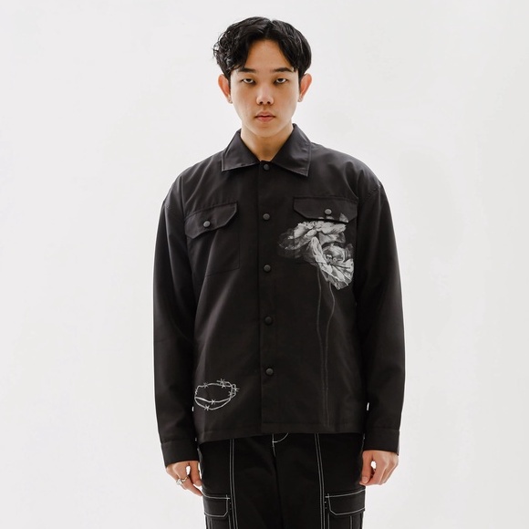 WILL-K LONDON Hopeless Romantic Flower Trucker Jacket