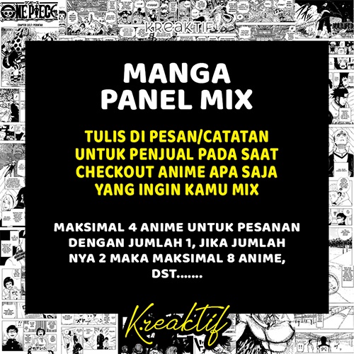 (16PCS) Poster Anime Manga Wall Decor Panel Komik - One Piece Jujutsu Kaisen Black Clover Haikyuu Attack on Titan Demon Slayer Naruto Boruto Tokyo Revengers Shingeki no Kyojin Kimetsu no Yaiba (A6,A5,A4,A3)-Manga Mix