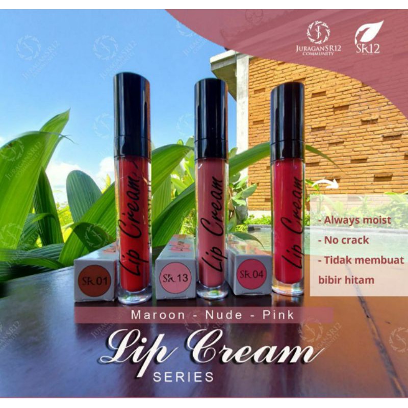 (COD) LIP CREAM SR12/LIPSTIK TIDAK BIKIN BIBIR KERING DAN PECAH-PECAH