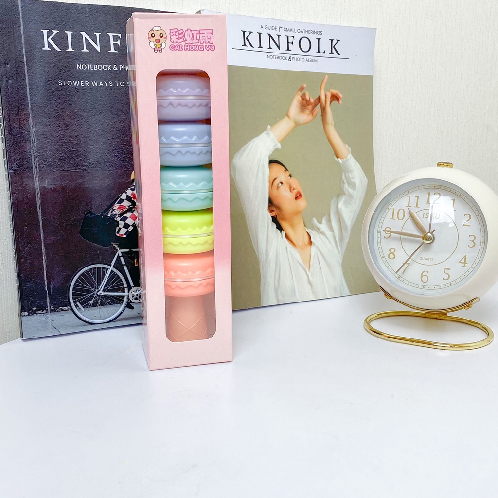 

SETABILO / MARKER / HIGHLIGHTER SUSUN BENTUK MAKARON LUCU CUTE 1 SET 6 WARNA TERMURAH