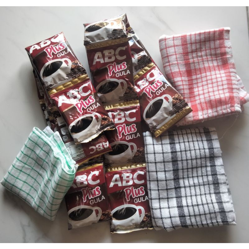 

Kopi+gula free kain Lap (2renceng 20pcs)