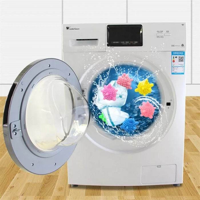 Laundry Ball Magic Bola Karet Mesin Cuci anti Kusut Dryer Pengering Baju Anti Kusut Bola Silikon Ajaib Pembersih Pakaian Silicone Babymaniashopid