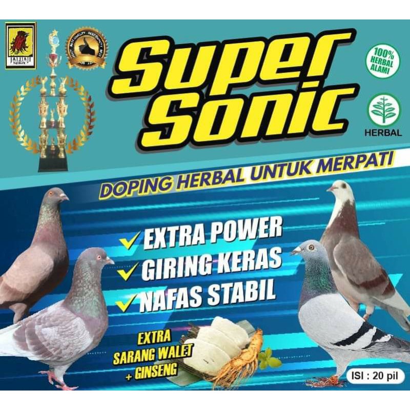 SUPERSONIC DOPING JAMU MERPATI HERBAL SUPER SONIC JALU AJI UNTUK MERPATI GIRING KERAS MENGINKATKAN N