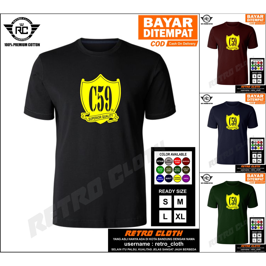 C59 / Kaos Tshirt Baju Pria Combed 30s Distro C59 2