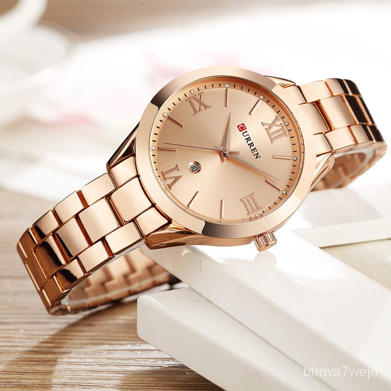 CURREN Gold Watch Women Watches Ladies Creative Steel Women's Bracelet Watches Female Clock Relogio