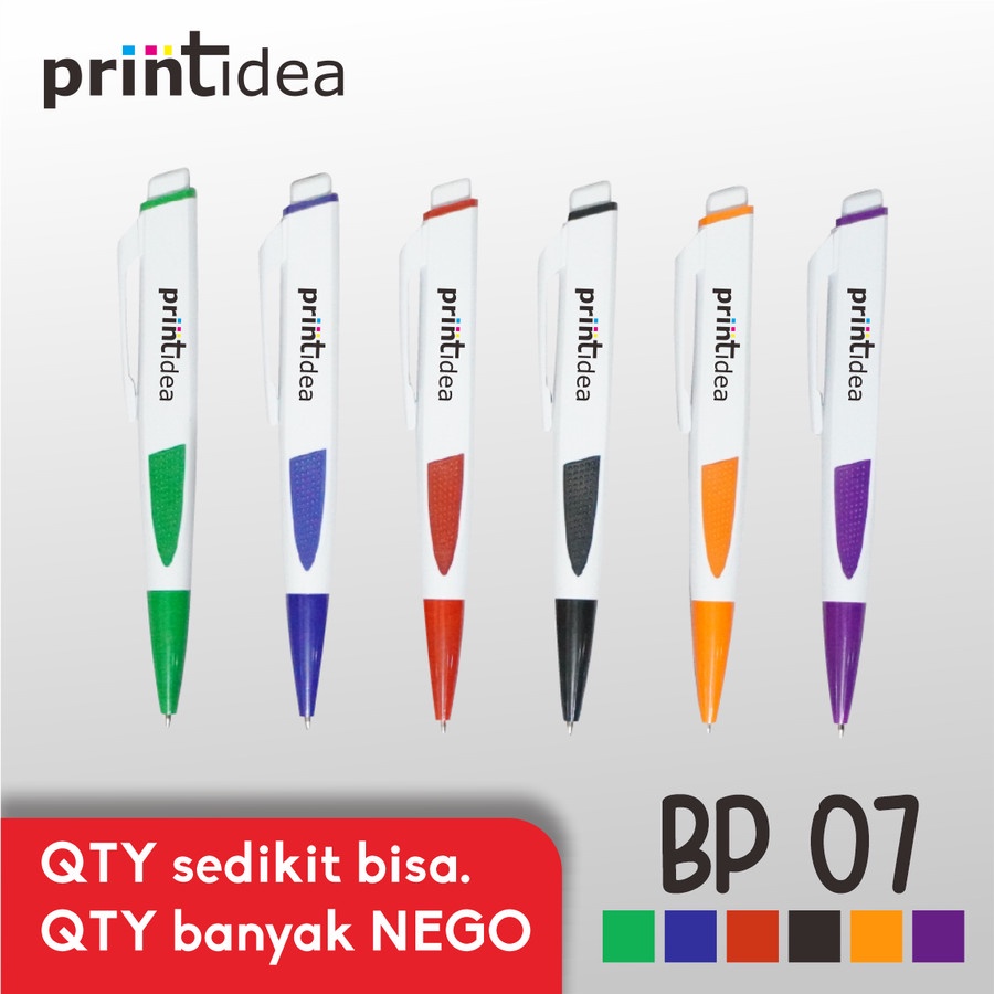 

Custom Pen Pulpen Plastik Ball Point Gepeng Promosi Souvenir