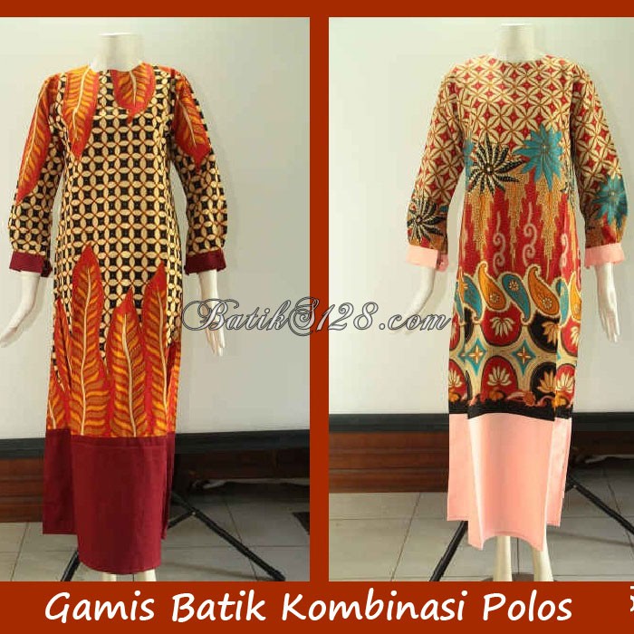 GAMIS BATIK Kombinasi Polos