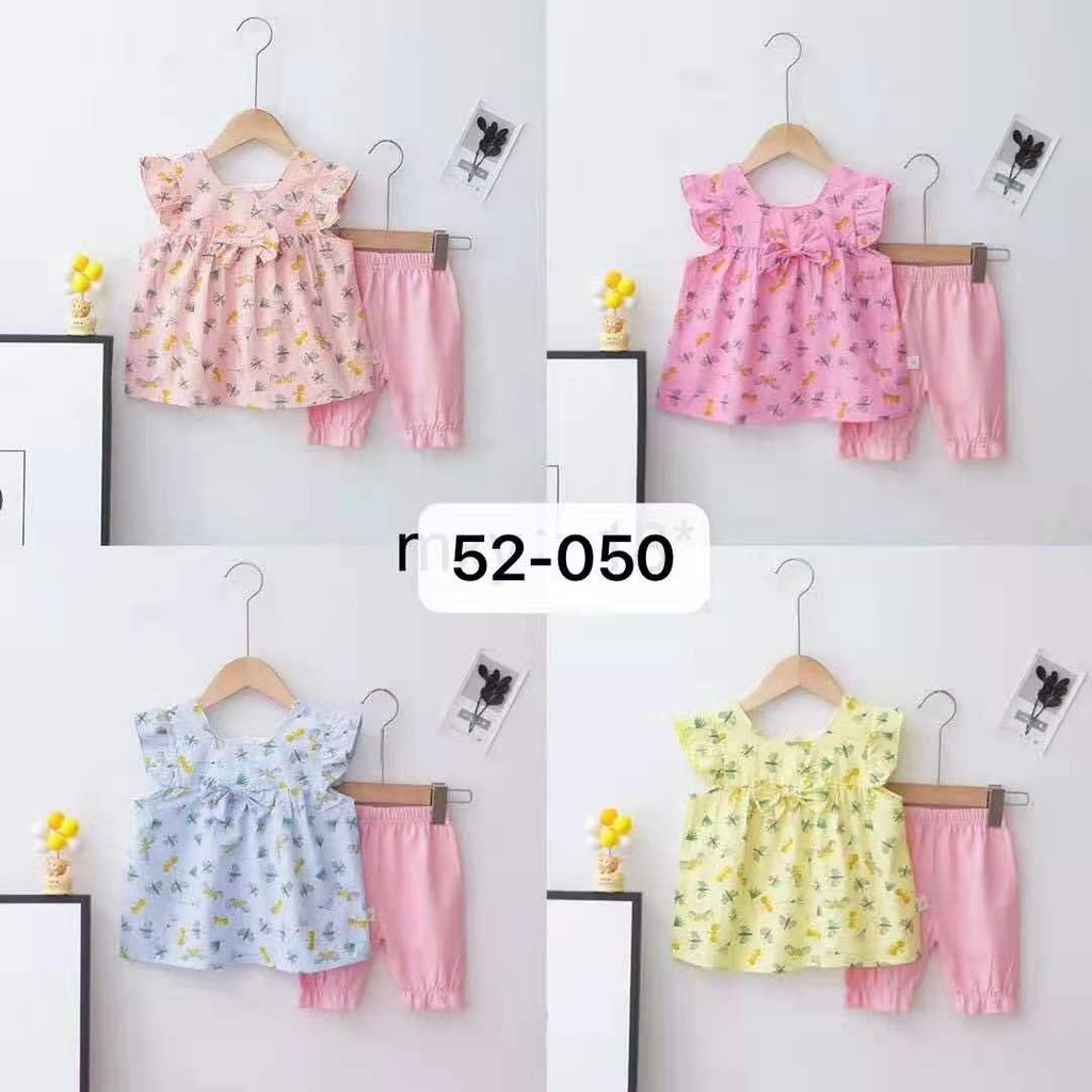 Setelan Baju Anak Perempuan Balita Import 2-6 thn Set Kaos Anak Cewek / Kualitas Premium STLNG14 STLN BOXFLY