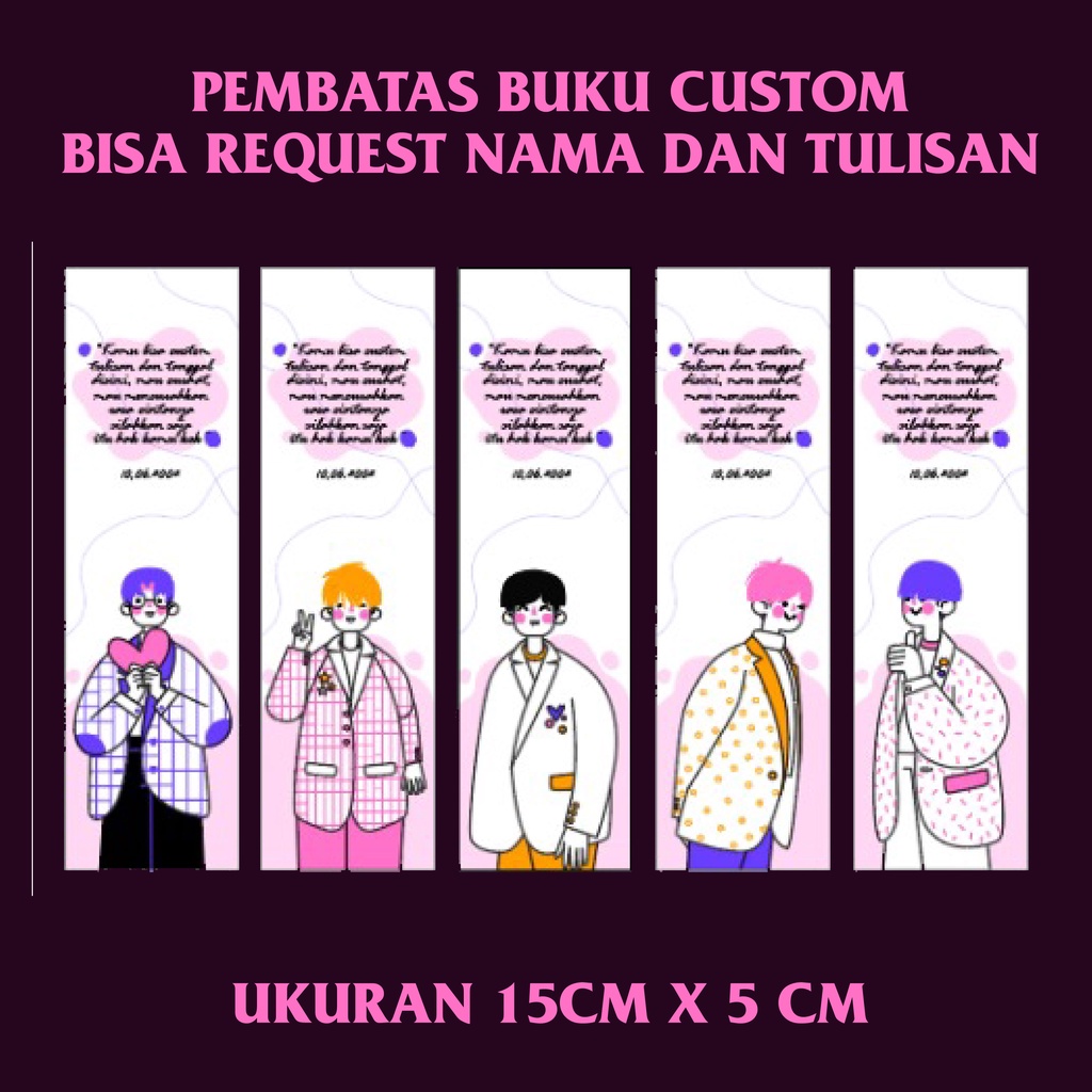 

Pembatas Buku Custom / Bookmark Custom / Cetak Tiket / Cetak Voucher DESAIN SUKA SUKA
