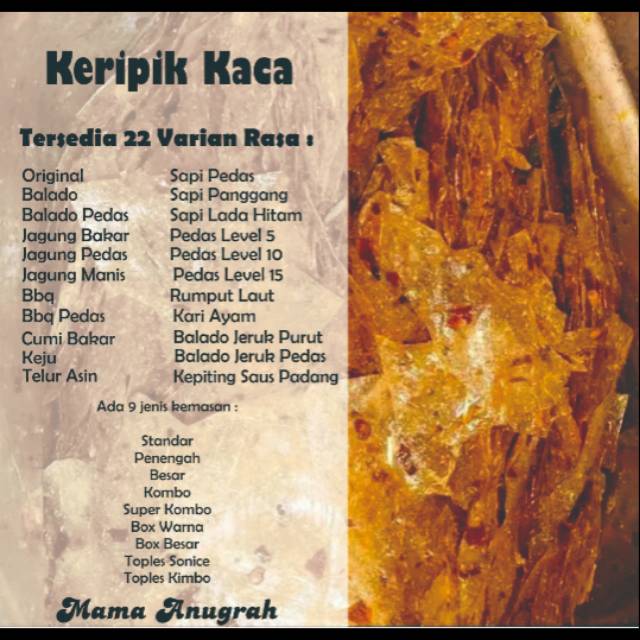 

Keripik kaca kemasan standar